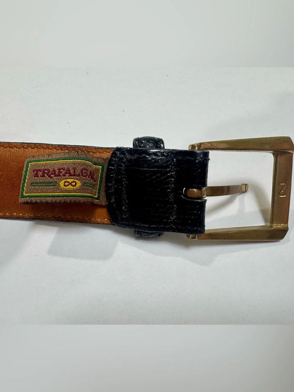 Trafalgar USA Handmade Java Lizard Belt - Brown Exotic Skin - Size 36